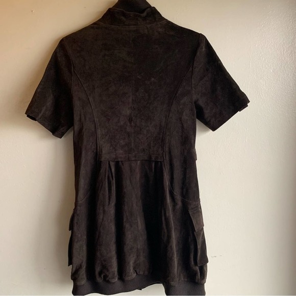 Zhenpixilie Brown Suede Mini Dress Size 42 - Picture 4 of 11